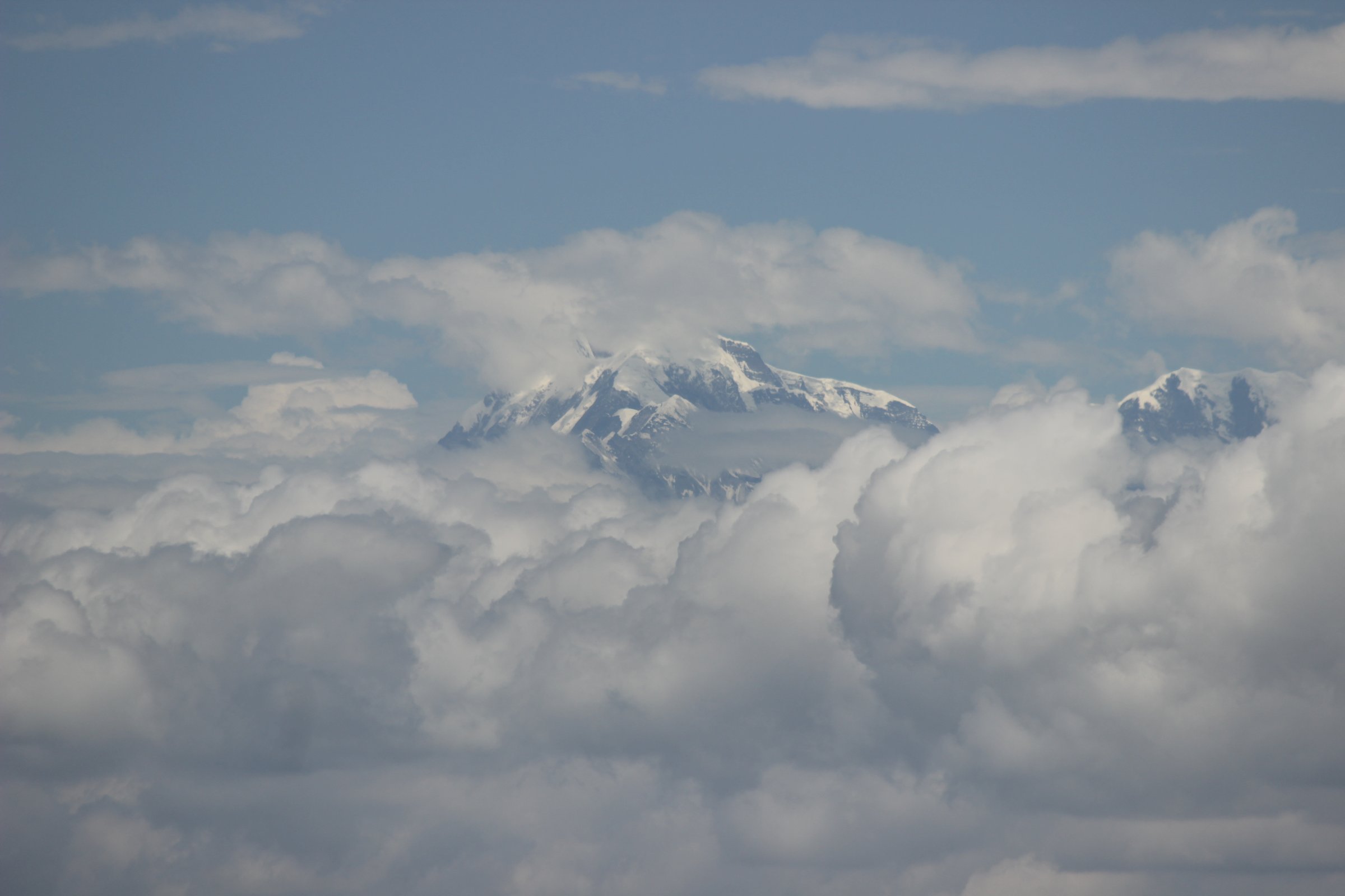 Nanda Devi through clouds in Kumaon